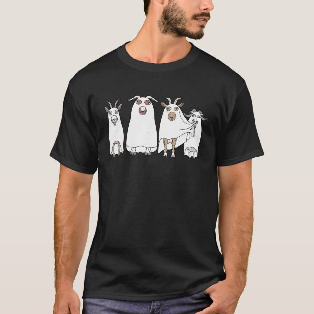 Camiseta Granjero de Cabra Fantasma Halloween Cabra Lover S (Anverso)