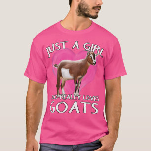 Camiseta Granjero De Cabras Solo Un Chica Que Realmente Ama