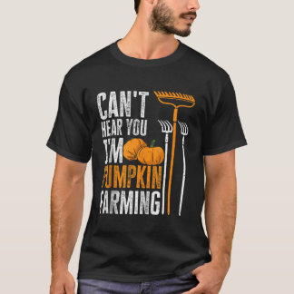 Camiseta Granjero De Calabaza No Puede Escucharte Soy Fa De