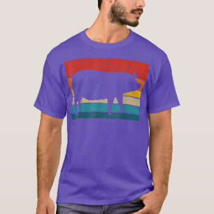 Camiseta Granjero de Cerdo Vintage Retro Granjero de Cerdo