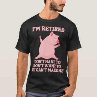 Camiseta Granjero de cerdos jubilado divertido bailando cer