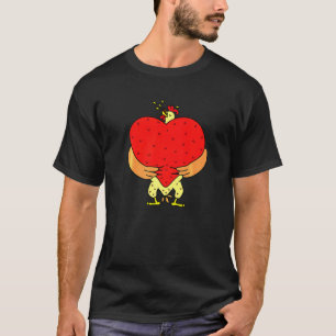 Camiseta Granjero de Corazón de Pollo Animal