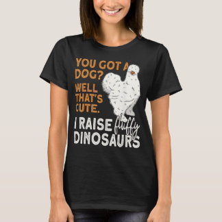 Camiseta Granjero de dinosaurios de pollo de Silkie Sil chi
