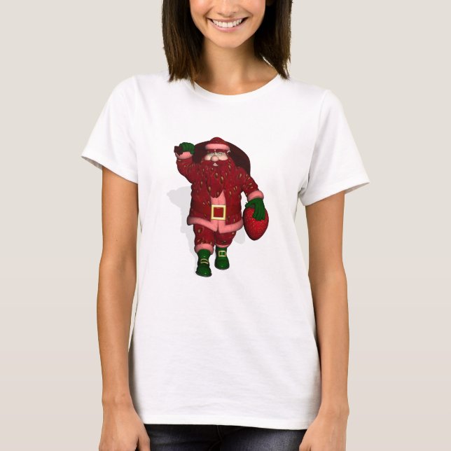 Camiseta Granjero de fresa de Santa Claus (Anverso)
