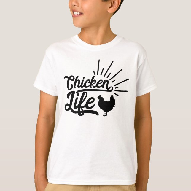 Camiseta Granjero de gallos de pollo (Anverso)