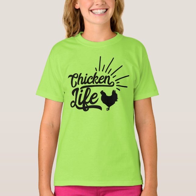 Camiseta Granjero de gallos de pollo (Anverso)