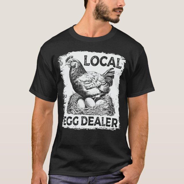 Camiseta Granjero de granjas de pollo con hongos comerciant (Anverso)