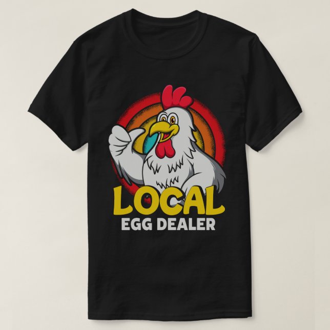 Camiseta Granjero de granjas de pollo con hongos comerciant (Diseño del anverso)