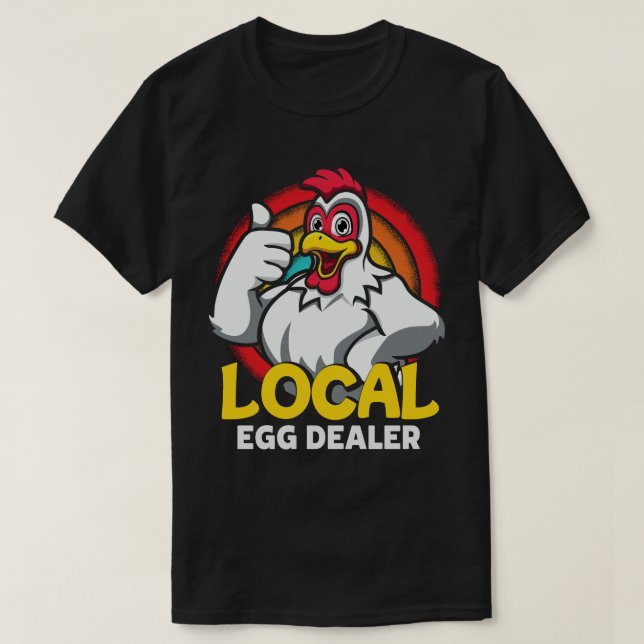 Camiseta Granjero de granjas de pollo con hongos comerciant (Diseño del anverso)