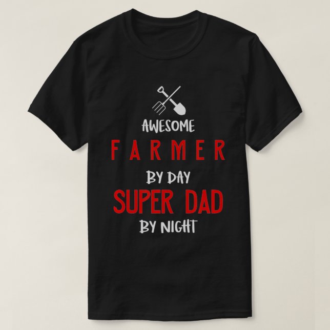 Camiseta Granjero De Hombres Tee Impresionante Granjero Por (Diseño del anverso)