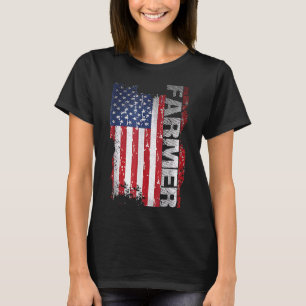 Camiseta Granjero de la bandera de EE. UU. para el 4 de jul