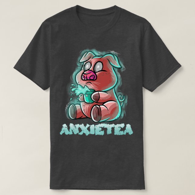 Camiseta Granjero de la granja del cerdo del Tea Lover Nerd (Diseño del anverso)
