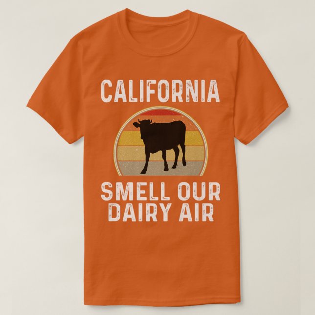 Camiseta Granjero de lácteos de California huele nuestro re (Diseño del anverso)