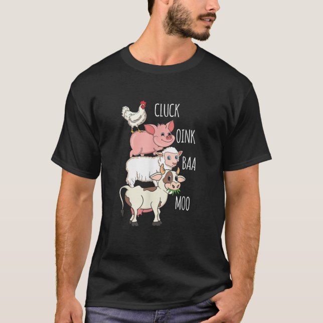 Camiseta Granjero de lechón de cerdo de raza negra de raza  (Anverso)