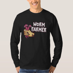 Camiseta Granjero de lombrices Mano atrapar lombriz Compost