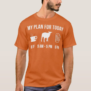 Camiseta Granjero De Ovejas Gracioso Mi Plan Para Hoy
