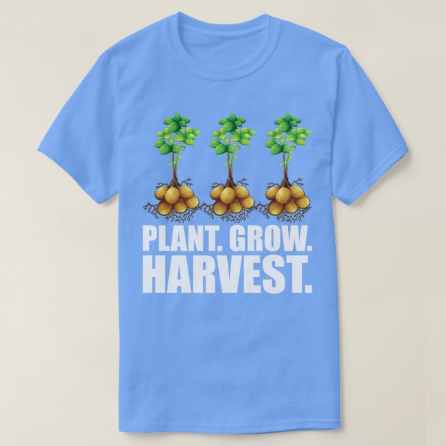 Camiseta Granjero de papa Planta cultivar cosecha w (Diseño del anverso)