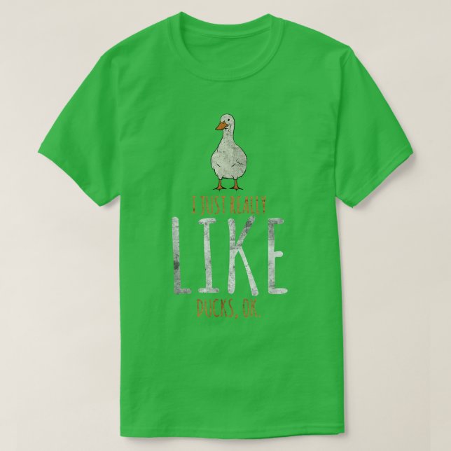 Camiseta Granjero De Patos Me Gusta Realmente Grano De Pato (Diseño del anverso)