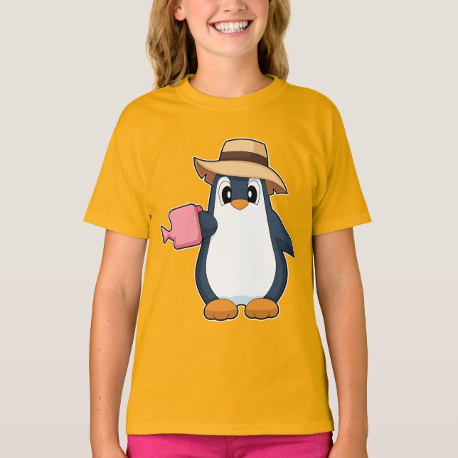 Camiseta Granjero de pingüinos en agua (Anverso)