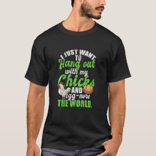 Camiseta Granjero de pollo Cultivador Huevo de rebaño de re
