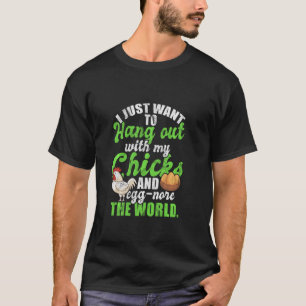 Camiseta Granjero de pollo Cultivo Huevo de rebaño Hen