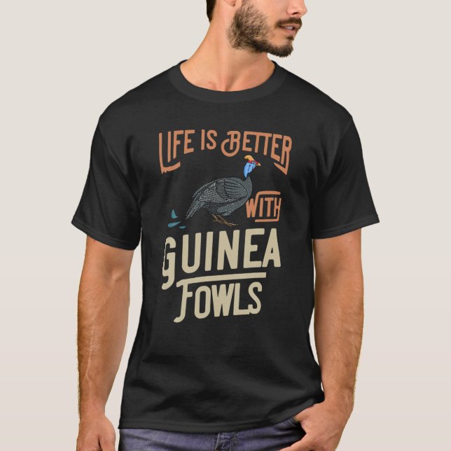 Camiseta Granjero de pollo de pollo de Guinea (Anverso)