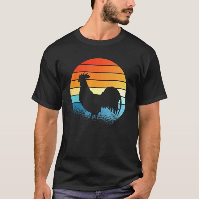 Camiseta Granjero de Pollos Retro Vintage (Anverso)