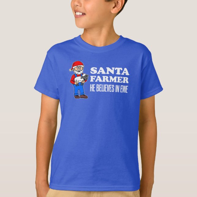 Camiseta Granjero De Santa Cree En Ewe Pun (Anverso)