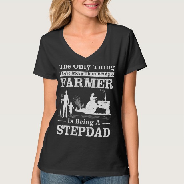 Camiseta Granjero de Tractores Mens Estilo de cosecha de vi (Anverso)