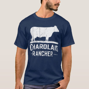 Camiseta Granjero de vaca Charolais Rancher