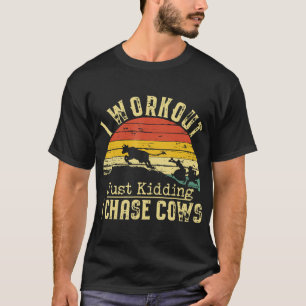 Camiseta Granjero de Vaca I Entreno Solo Bromeando Persigo