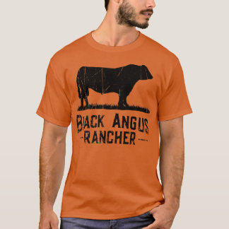 Camiseta Granjero de vaca Rángulos de Angus Negros