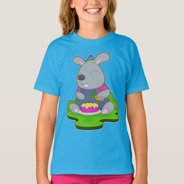 Camiseta Granjero del cumpleaños del conejo (Anverso)