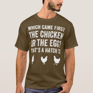 Camiseta Granjero Divertido Pollo o Huevo Incubar 22 Estilo