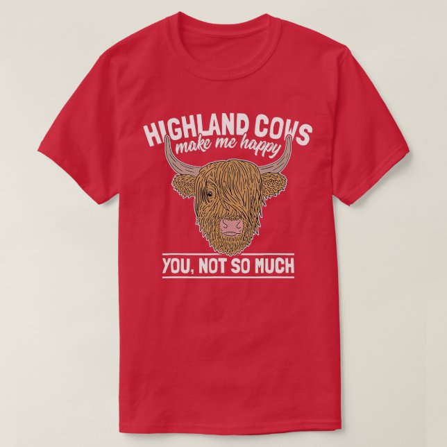 Camiseta Granjero escocés de vacas altolianas diciendo gana (Diseño del anverso)