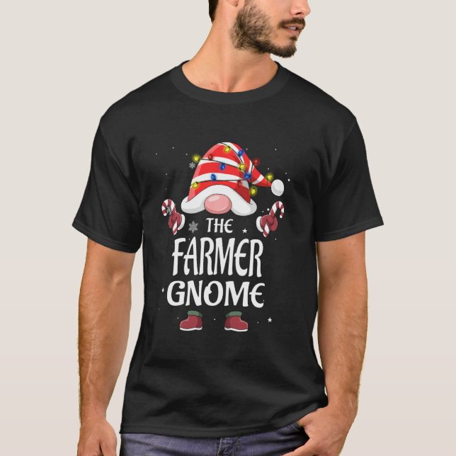 Camiseta Granjero Gnome Gnome Árbol ligero Búfalo Jugado Cr (Anverso)