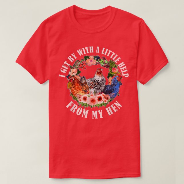 Camiseta Granjero Gracioso Con Un Poco De Ayuda De Mi H (Diseño del anverso)