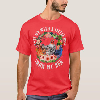 Camiseta Granjero Gracioso Con Un Poco De Ayuda De Mi H