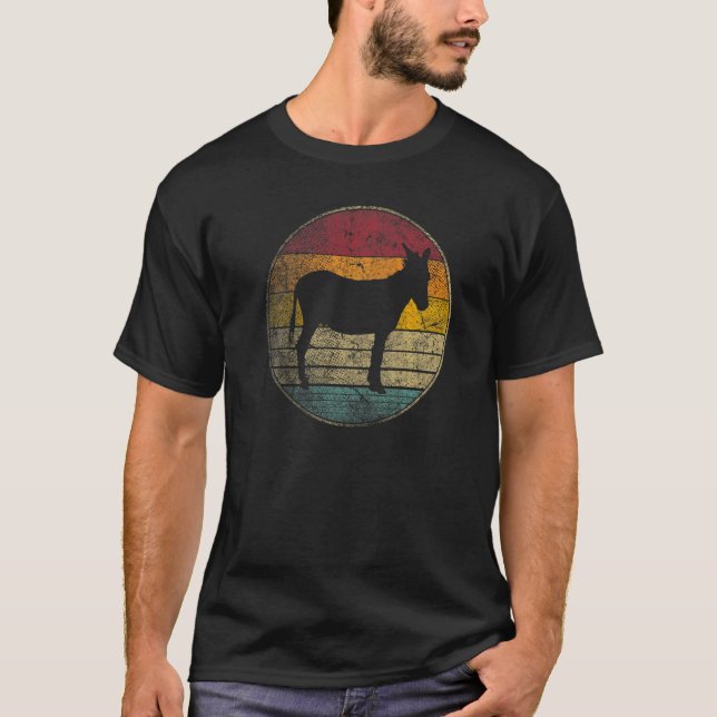 Camiseta Granjero Granjero De Mule De Burro Gif Estilo Retr (Anverso)