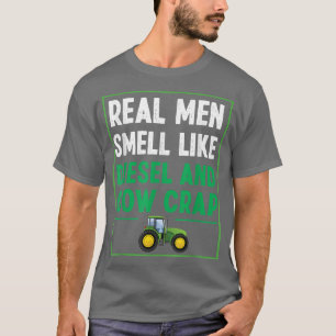 Camiseta Granjero Hombres de verdad huelen como cosecha de