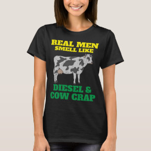 Camiseta Granjero Hombres de verdad huelen como el gasóleo