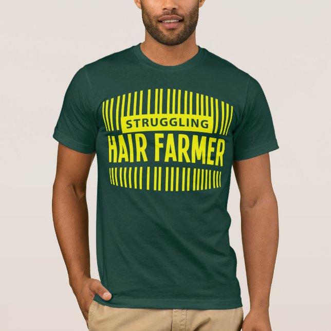 Camiseta Granjero luchador del pelo (Anverso)