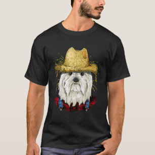 Camiseta Granjero Maltés Agricultura Ganadero Perro Mascota