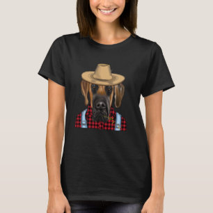 Camiseta Granjero Marrón Gran Perro Cultivador de Danés
