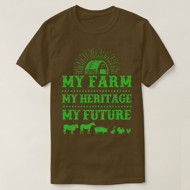 Camiseta Granjero Mi Granja Mi Herencia Mi Futuro (Diseño del anverso)