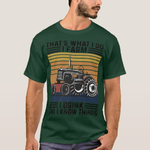 Camiseta Granjero papá Tractores Granjero Divertido de Homb