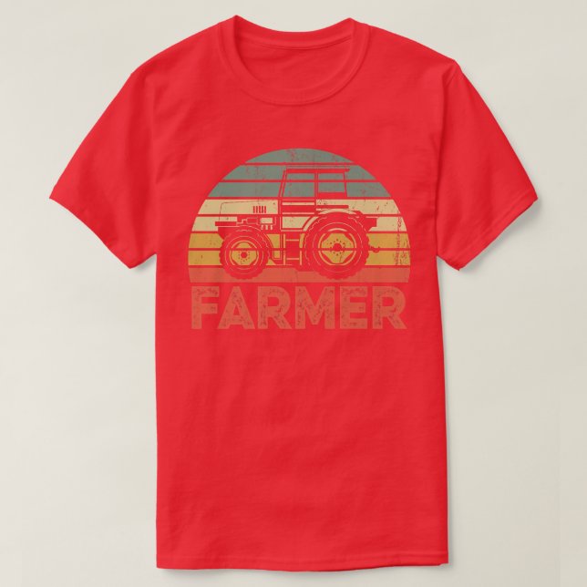 Camiseta Granjero retro vintage (Diseño del anverso)