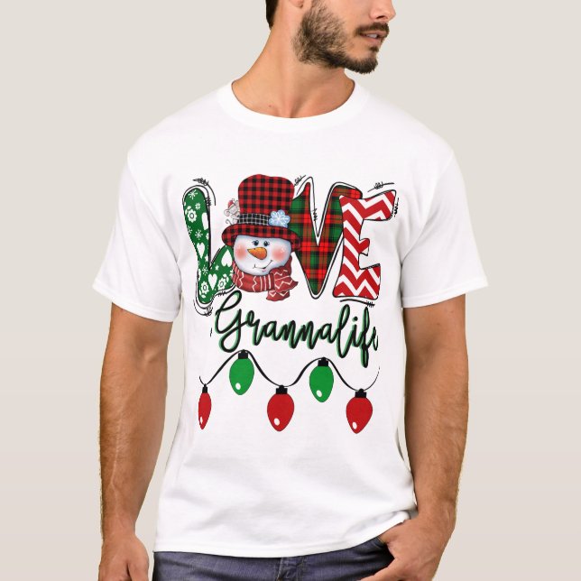 Camiseta Granna Snowman ama a Granna Life Navidades Red Pla (Anverso)