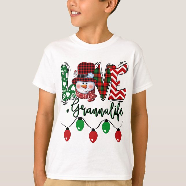 Camiseta Granna Snowman ama a Granna Life Navidades Red Pla (Anverso)