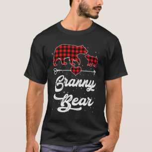 Camiseta Granny Bear Navidades Pajama Red Plaid Buffalo Fam